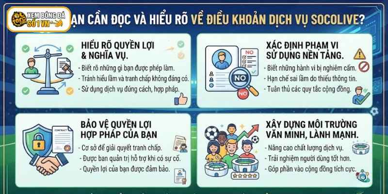 Bạn cần đọc và hiểu rõ về điều khoản dịch vụ Socolive 