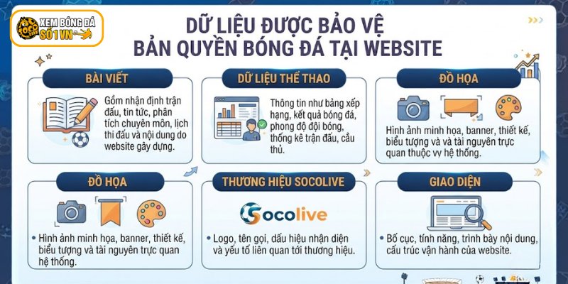 Dữ liệu được bảo vệ bản quyền bóng đá tại website